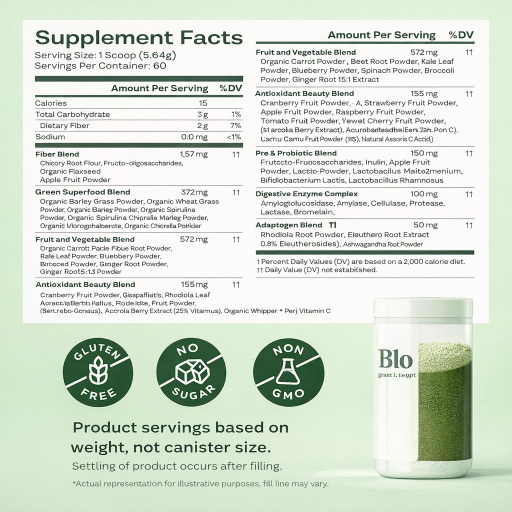 Bloom Mezcla verde para tu digestión diaria